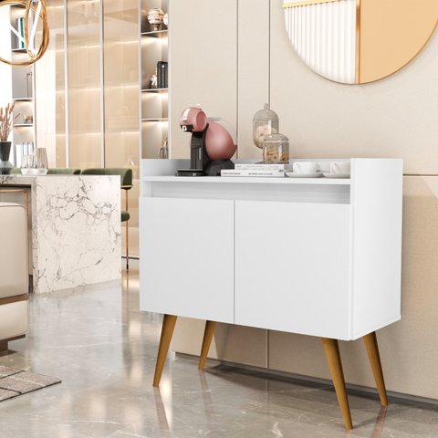 Aparador Buffet Gold Cantinho do Café com 2 Portas - Branco