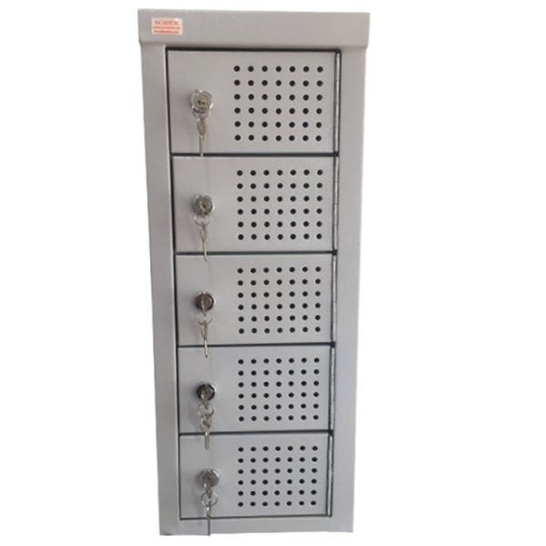 Armário Porta Objetos Pequenos e Celulares 5 Portas Schier Móveis M59x23x28 com Chave - 3