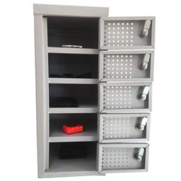 Armário Porta Objetos Pequenos e Celulares 5 Portas Schier Móveis M59x23x28 com Chave - 2