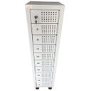 Ver imagem 2 de Armário para Celular 10 Portas com Chave Schier Móveis M114x22x28 Cm com Pés Cor Cinza