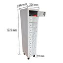 Ver imagem 4 de Armário para Celular 10 Portas com Chave Schier Móveis M114x22x28 Cm com Pés Cor Cinza