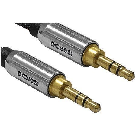Cabo De Áudio P2 X P2 Em Nylon Coral 2m Ouro - Pcyes - 3