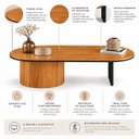 Ver imagem 6 de Mesa de Centro Oval Aurora 137 cm Mel/Black