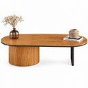 Ver imagem 3 de Mesa de Centro Oval Aurora 137 cm Mel/Black