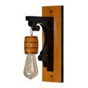 Ver imagem 7 de Kit Luminárias 2 Pendentes Roda de Carroça e 2 Arandelas de Parede - Cerejeira + Lâmpadas