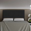 Ver imagem 2 de Cabeceira Ametista Para Cama Box Queen 160 cm Suede - D’Rossi - Preto