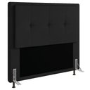 Ver imagem 1 de Cabeceira Ametista Para Cama Box Queen 160 cm Suede - D’Rossi - Preto