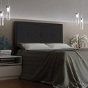 Ver imagem 3 de Cabeceira Ametista Para Cama Box Queen 160 cm Suede - D’Rossi - Preto