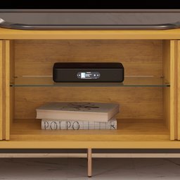 Rack para Sala de Estar Tv 75 Pol Atlantis D05 Cedro - Lyam Decor - 6