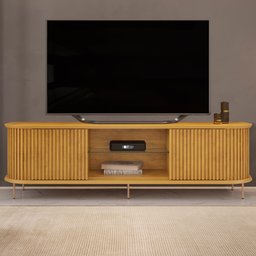 Rack para Sala de Estar Tv 75 Pol Atlantis D05 Cedro - Lyam Decor - 2