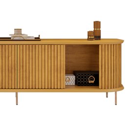 Rack para Sala de Estar Tv 75 Pol Atlantis D05 Cedro - Lyam Decor - 3