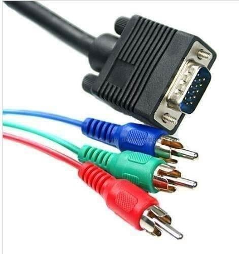 Cabo Vga x 3 Rca Vídeo Componente 3 Metros com Filtro - x-Cell - 1