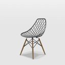 Ver imagem 1 de Cadeira Kaila Dsw Konkret Empório Tiffany Base Madeira