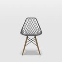 Ver imagem 2 de Cadeira Kaila Dsw Konkret Empório Tiffany Base Madeira