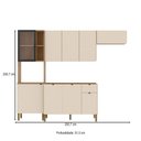 Ver imagem 3 de Cozinha Compacta Vert Plus 9 Portas 1 Gaveta 100% Mdf com Vidro Soft/freijó - Kits Paraná