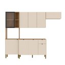 Ver imagem 2 de Cozinha Compacta Vert Plus 9 Portas 1 Gaveta 100% Mdf com Vidro Soft/freijó - Kits Paraná