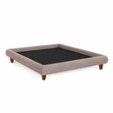 Ver imagem 1 de Cama Casal Japonesa 156cm Pés Madeira Haru Veludo Nobre Avelã - Sallar Home
