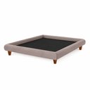Ver imagem 2 de Cama Casal Japonesa 156cm Pés Madeira Haru Veludo Nobre Avelã - Sallar Home