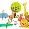 Quebra Cabeça Infantil 3D de Madeira MDF Animais Savana - 4