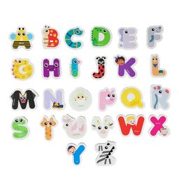 Alfabeto Móvel de Madeira MDF Educativo Divertido 26 Peças - 2 Alfabeto Móvel de Madeira MDF Educativo Divertido 26 Peças - 2
