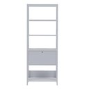 Ver imagem 2 de Conjunto Home Office Match c/ Escrivaninha e Estante Branco Artely