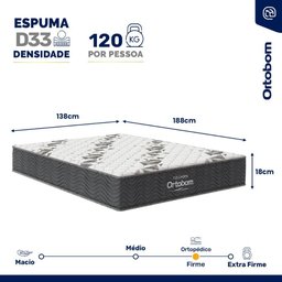Cama Box com Colchão de Espuma D33 Ortobom Airtech 100 Casal 138cm - 4