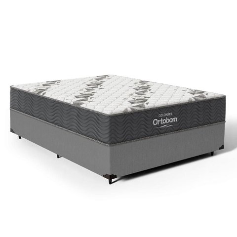 Cama Box com Colchão de Espuma D33 Ortobom Airtech 100 Casal 138cm