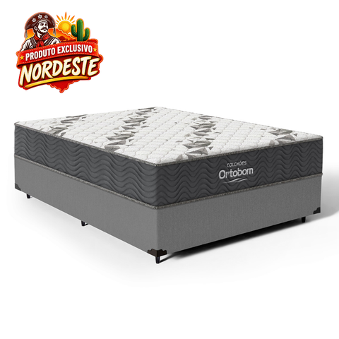 Cama Box com Colchão de Espuma D33 Ortobom Airtech 100 Casal 138 cm