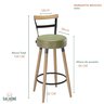 Banqueta 80 cm Moscou Salaone Para Cozinha Balcão Bistro:Verde - 3