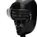 Ver imagem 4 de Escultura Decorativa Máscara Rosto Cego em Cerâmica Grafite 25x15 cm - D'Rossi