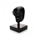 Ver imagem 1 de Escultura Decorativa Máscara Rosto Cego em Cerâmica Grafite 25x15 cm - D'Rossi