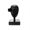 Ver imagem 3 de Escultura Decorativa Máscara Rosto Cego em Cerâmica Grafite 25x15 cm - D'Rossi