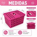 Ver imagem 6 de Caixa Organizadora Infantil Empilhavel com Tampa Multiuso Estrutura Vazado Formato Compacto