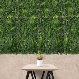 Planta Artificial Jardim Vertical Pronto Placa com Folhagem - 1