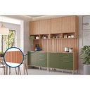Ver imagem 4 de Fechamento de Cozinha Modulado Painel Ripado Gourmet Divina 120 Cm Freijo - Mgm