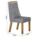 Ver imagem 7 de Mesa de Jantar Aurora 180x90cm Vidro 25 mm Cinamomo Off White com Kit 6 Cadeiras Linho Prata -