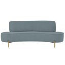 Ver imagem 5 de Sofá Orgânico 2 Lugares 150cm Argos Pés Ouro Fosco Bouclé Azul Claro - Nexta Casa