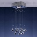 Ver imagem 1 de Luminária Plafon Cristal para 1 Lâmpada Gu10 Retangular Cristal Ball Bronzearte