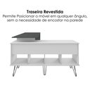 Ver imagem 6 de Mesa Escrivaninha Escritorio em L 5 Nichos 1 Porta 137x136 cm Grafito Branco Artany