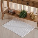 Ver imagem 1 de Tapete Nobile Jacquard 100% Algodão 1300g/m² 50x70cm Branco