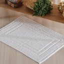 Ver imagem 2 de Tapete Nobile Jacquard 100% Algodão 1300g/m² 50x70cm Branco