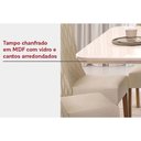 Ver mais imagens de Conjunto: Mesa Sala Jantar Zafira C/ Tampo Madeirado C/ Vidro Curvo 200x100cm e 8 Cadeiras Lia