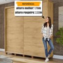 Ver imagem 7 de Guarda-Roupa Casal Monte Carlo com 2 Portas de Correr 4 Gavetas Internas e Maleiros Marrom/Cinamomo