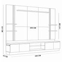 Ver imagem 6 de Rack para Sala com Painel para TV 75 pol LED 290cm Noble L05 Canela Gris Fosco - Lyam Decor