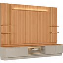 Ver imagem 2 de Rack para Sala com Painel para TV 75 pol LED 290cm Noble L05 Canela Gris Fosco - Lyam Decor