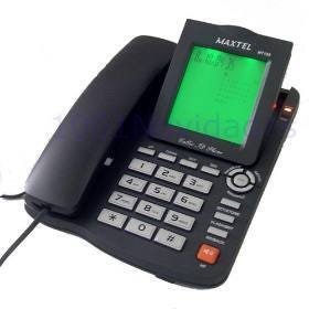 Aparelho Telefone com Fio Id Chamadas Viva Voz Azul Mt-129 Maxtel