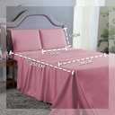 Ver imagem 2 de Conjunto Lençol Cama Casal 4 Peças 400 Fios com Elástico e Fronhas Toque Macio:rose