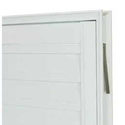 Porta Abrigo Alumínio Branco com Trinco - 80cm - 60cm - 2