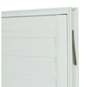 Ver imagem 2 de Porta Abrigo Alumínio Branco com Trinco - 80cm - 60cm