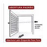 Porta Abrigo Alumínio Branco com Trinco - 80cm - 60cm - 5